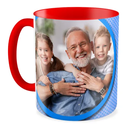 FOTO Kubek czerwony 330ml dla DZIADKA